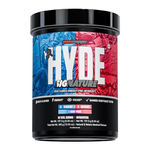 Image of ProSupps Mr Hyde Pre Workout, Berry Punch, 3 Flavours in 1, 50 Servings