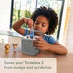 Silicone Case for Toniebox 2 Audio Player, with Thickened Comfort Grip Handle, Anti-Slip Skin (Only Case) (Moon Gray) - Image 5