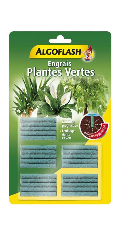 ALGOFLASH NATURASOL Bâtonnets Engrais Tomates & Légumes Bio, 20 Bâtonnets + Plantoir Inclus