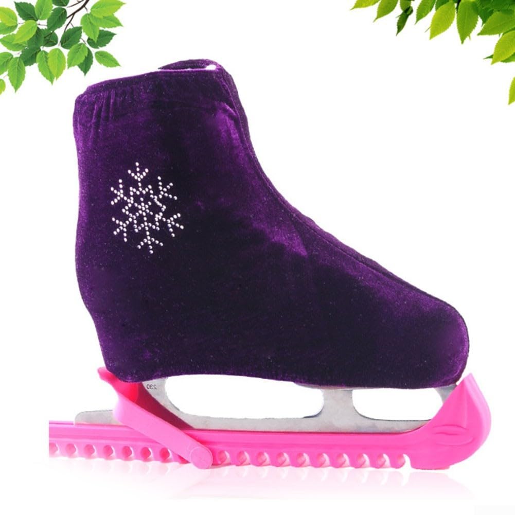 Honseadek Funda antisuciedad para patines hecha de tela de forro polar grueso, absorbe la humedad y los arañazos, costuras reforzadas para un ajuste seguro durante todo el tiempo (morado L)