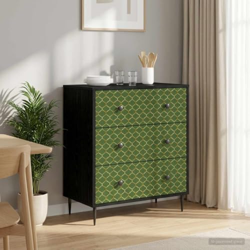 Cómoda rectangular moderna GELEEN cajonera de madera para salón y dormitorio elegante 3