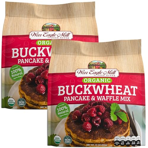 Image of War Eagle Mill Organic Buckwheat Pancake & Waffle Mix, 22 oz Bag (2 Pack)