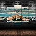 Produktbild AWER Bild auf Leinwand Das Palm Atlantis Dubai UAE Hotel HD-gedrucktes 5-teiliges Leinwandbild Breite: 150cm Höhe: 80cm TLG Kunstdruck Poster gerahmt Mit Rahmen