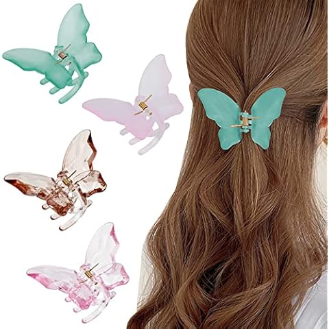 4 Pinzas para el Pelo Mariposa Antideslizantes Bakiauli Cover