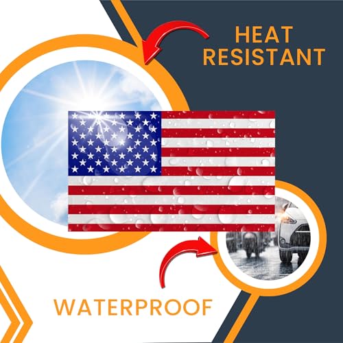 Image of Magnet Me Up Patriotic American Flag Automotive Magnet - 7x12 Inches, Red White and Blue, Heavy-Duty Magnetic Vinyl for Car, Truck, SUV - Showcase Your Patriotism with This Bold Auto Magnet
