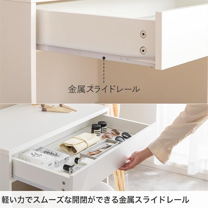 Amazon | PCデスク ワークデスクインテリア 引き出し コンセント
