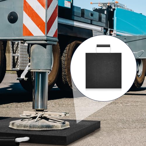 Drydiet 2 Pcs Rv Jack Pads Rv Leveling Blocks Heavy Duty Stabilizing Outrigger Pad Stackable Waterproof Handle for Tow, Service Truck, Camper, Trailer, Crane, Wrecker Landing Gear (8 x 8 x 0.7 Inches) by Drydiet - Image 5