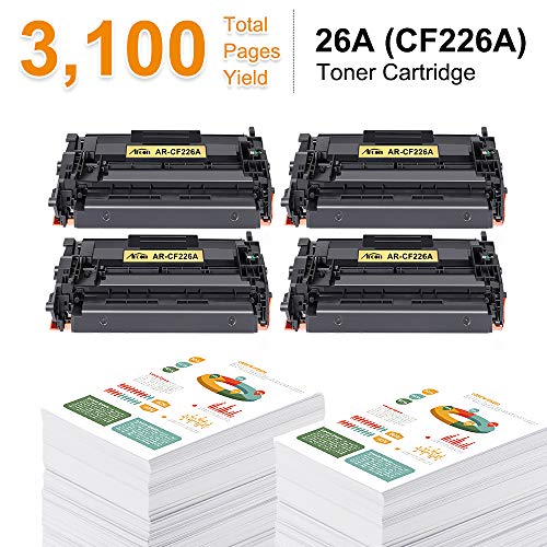 Arcon Compatible Toner Cartridge Replacement for HP 26A CF226A 26X CF226X M402n MFP M426fdw HP Laserjet Pro M402n MFP M426fdw M402dn M402dw MFP M426fdn M426dw Printer Ink 26A CF226A Toner -4Pack - Thumbnail 4