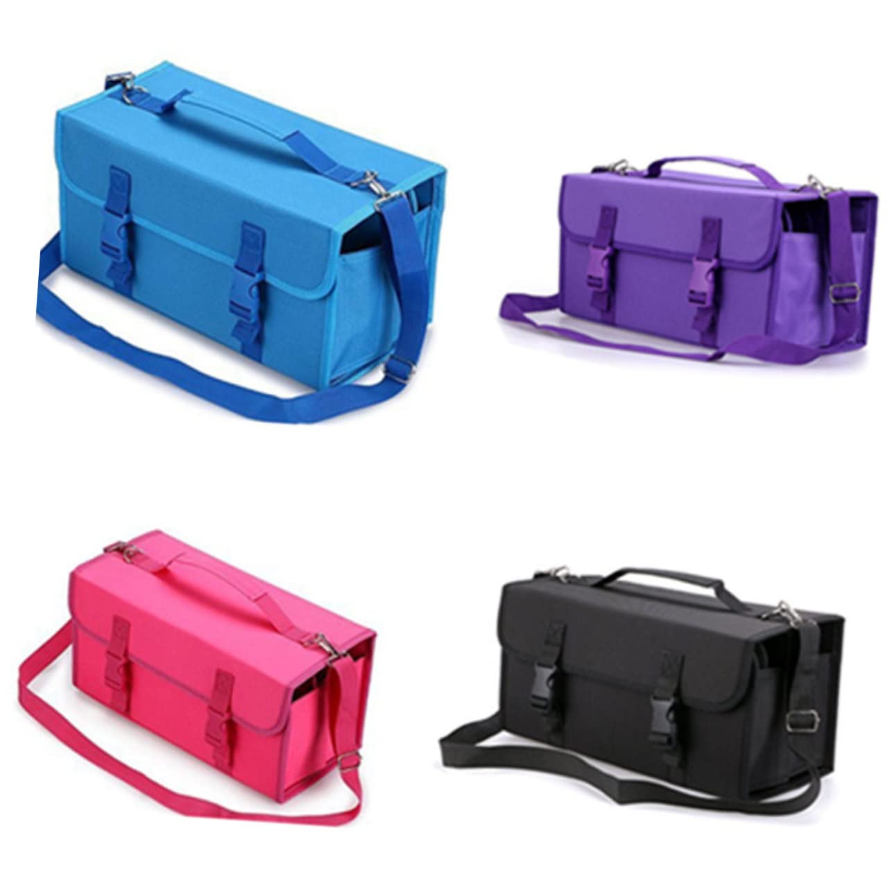 TEHAUX Borsa Porta Pennarelli Con Cerniera Scomparti Custodia Porta Penne Ad Alta Capacità Con Tracolla Borsa Con Cerniera