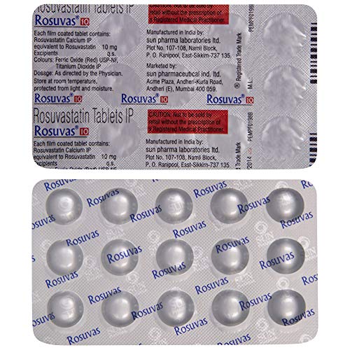 Image of Rosuvas 10 - Strip of 15 Tablets