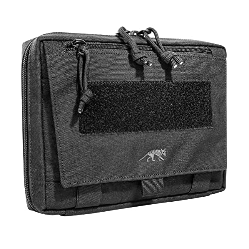 Tasmanian Tiger TT EDC Pouch Molle-kompatible Rucksack Organizer Zusatz-Tasche für Werkzeug und Medic Erste Hilfe Set mit Patch-Fläche (Schwarz)