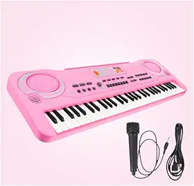 Teclado Eletrônico Música Digital Rosa Elétrico Instrumento