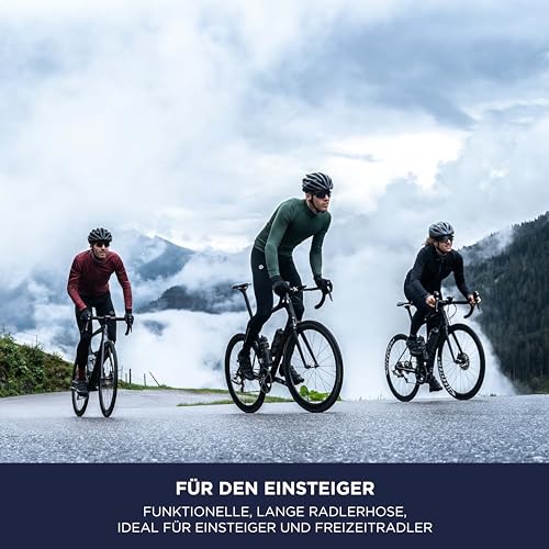 Rogelli Core Radlerhose Herren - Lange Fahrradhose Mit Trager - Schwarz - Größe XL