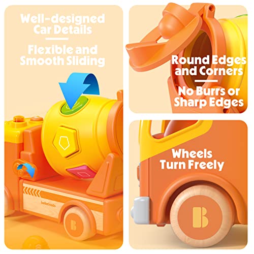 Bellochiddo Shape Sorter - Educational Toys For 1 2 3 4 Year Old Kids, Toddler Toys With Light & Sound Effects And Sliding Mode, Birthday Gifts For Kids, Wooden Montessori Toys With Matching Graphics #TOP3