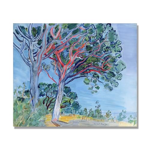 Tableau Le Pin Rouge Raoul Dufy impression sur toile célèbre déco moderne maison 40x48cm