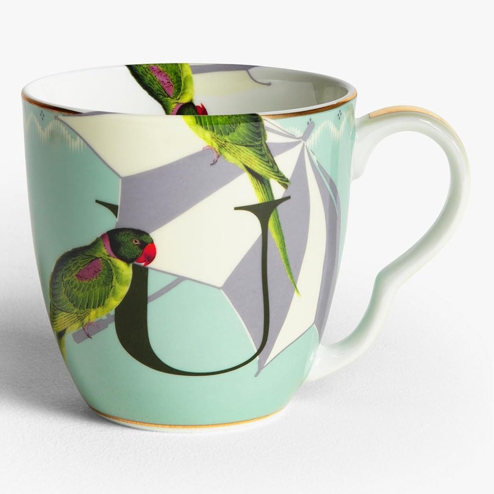 Yvonne Ellen Alphabet Mug U, Bone China
