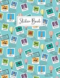  Sticker Book: Blank Sticker Book for Collecting Stickers  Reusable Sticker Collection Album for Kids -Travel