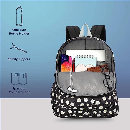 Image of Lavie Sport 41cm Floral Printed 18 Litres School Backpack for Girls | Stylish and Trendy Casual Backpack