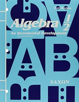 Paperback Algebra 1/2 2e Test Master (Saxon Algebra) Book