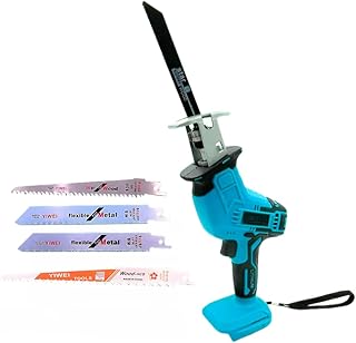 マキタ Makita 対応 コードレス レシプロソー 替刃 4本付き 充電式 セーバーソー 電動のこぎり 切断 ノコギリ 小型 14.4V 18V マキタ バッテリー 対応 makita 互換 家庭用 工具 ※ 充電器 バッテリー 別売り (本体+刃（4本）)