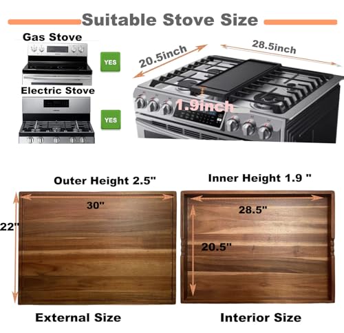 Tabla para cocina rectangular de madera acacia 30x22x2.5 pulgadas miniatura 2