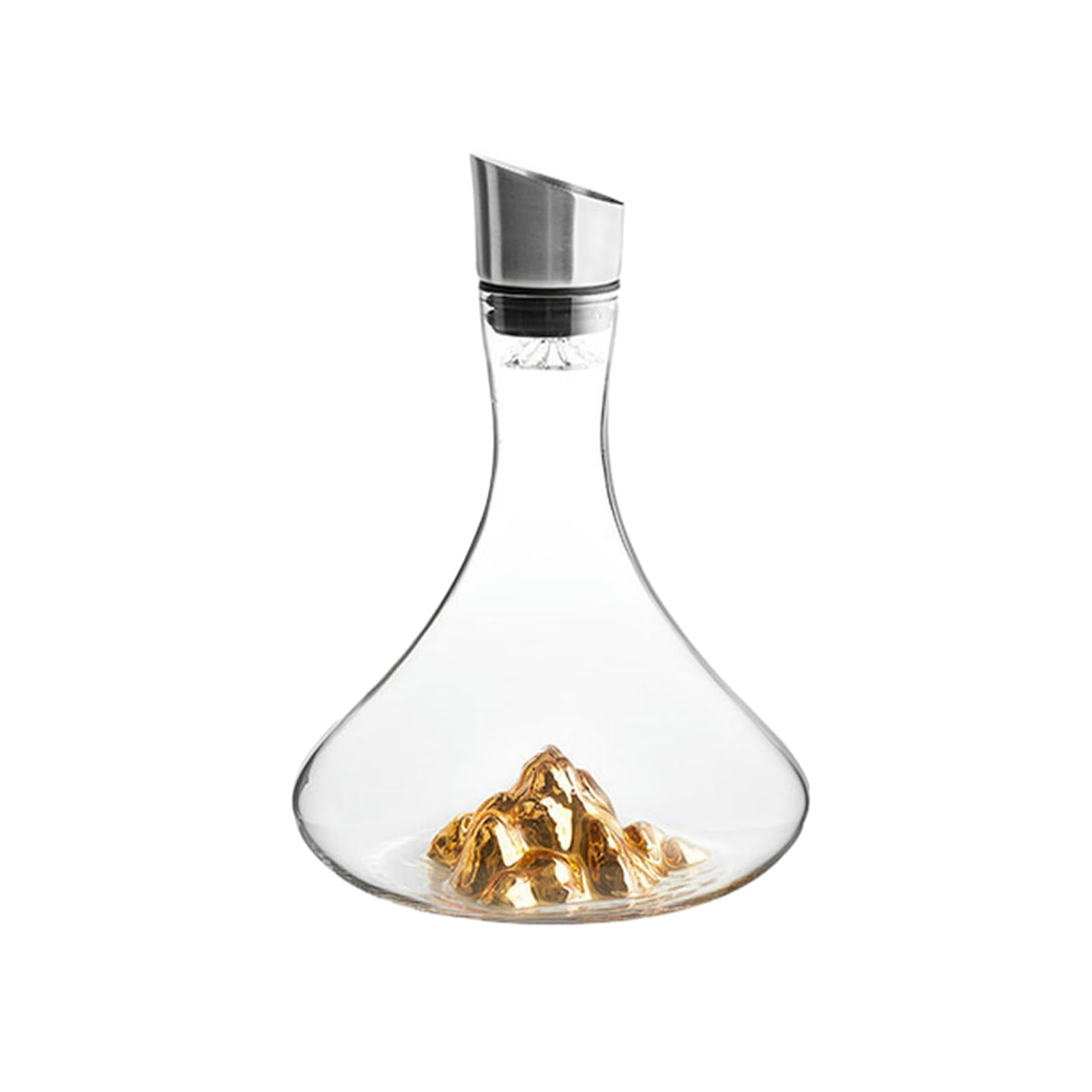 Golden Iceberg Decanter, Decanter in vetro di lusso per la casa - Decanter grande [fondo Jinshan]