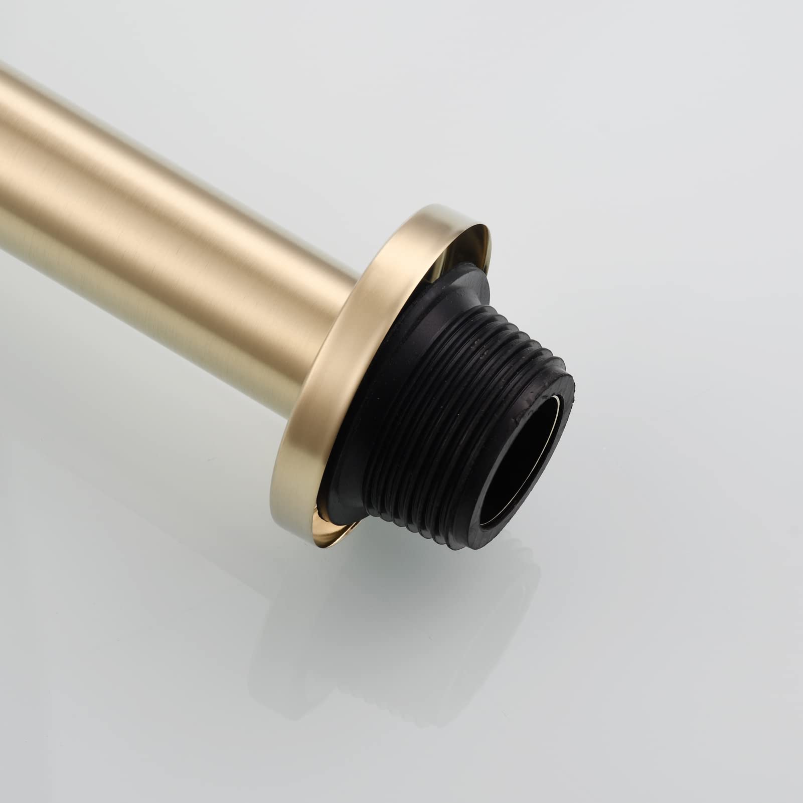 Tecmolog Oro Cepillado Sifon Lavabo Extensible 5-11 cm Laton Sifón de Diseño 1 1/4" para Fregaderos, WT07J2