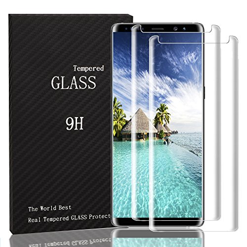 Galaxy Note 8 Screen Protector, Full Coverage Scratch Proof 3D Curved Edge Screen Protector, HD Clear 9H Tempered Glass Film Screen Protector For Samsung Galaxy Note 8 [2-Pack]
