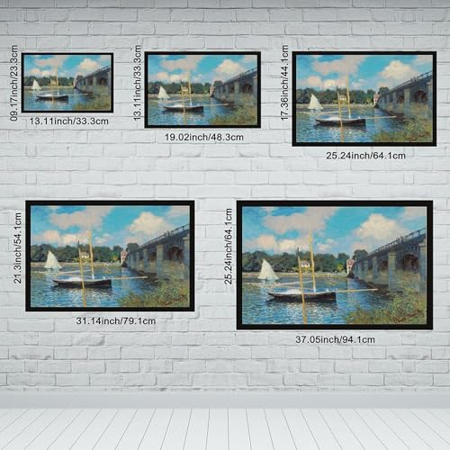 Monet Le pont d'Argenteuil impression toile cadre deco murale - 2