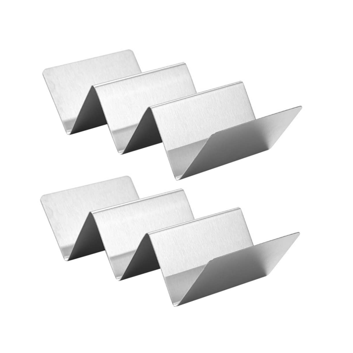 MOLUCKFU 2pcs Stainless Steel Burrito Stand Oven Tray Taco Trays Tortilla Stand Tray Hard Taco Holders Grill Kit Taco Holder Plate Burrito Tortillas Taco Plate Platter Single Taco Holder