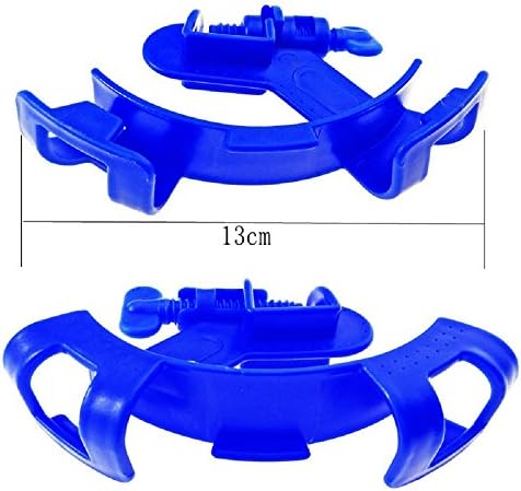 QCKJ Adjustable Aquarium Water Pipe Holder Water Tube Clamp Fixed Clip Fish Tank Hose Holder (Blue)