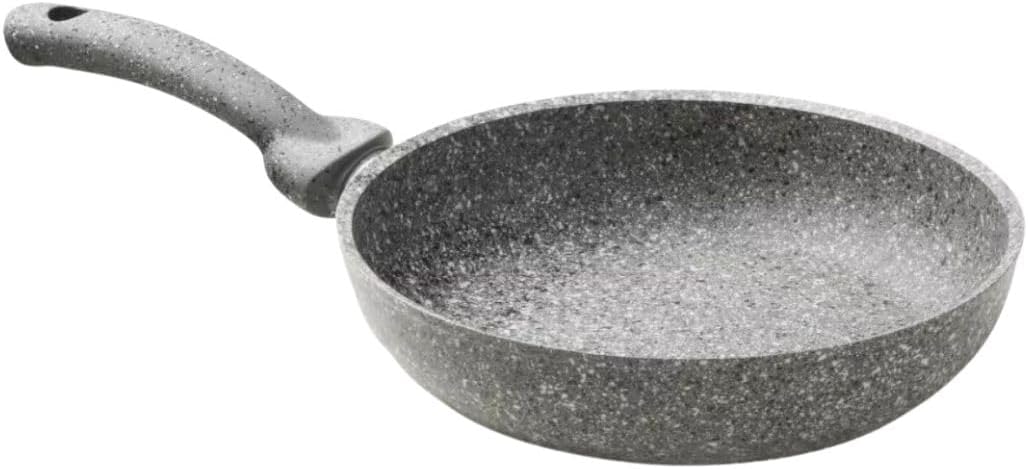 ACCADEMIA MUGNANO Non-Stick Stoneware Frying Pan Stone Heart 28 Cm Silver