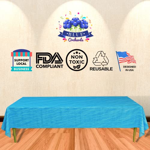 Blue Orchards Ocean Party Table Covers (Pack Of 2) - 54"X108" Xl - Under The Sea Party, Ocean Themed Party, Water Backdrop, Ocean Tablecloth, Ocean Waves Party, Beach Tablecloth, Ocean Party #TOP2