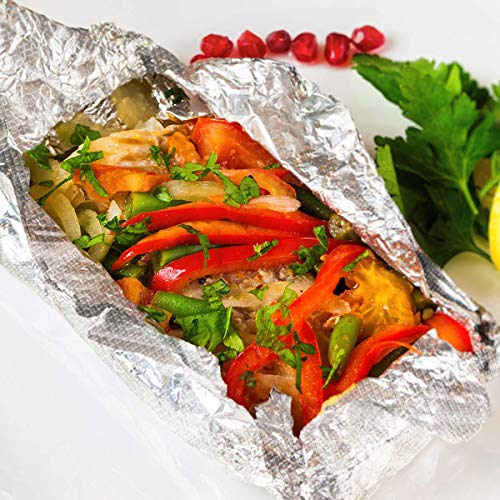 Forpro Embossed Foil Sheets 1200S, Aluminum Foil, Pop-Up Dispenser, For Hair Color Application And Highlighting Services, Food Safe, 12” W X 10.75” L, 500-Count #TOP4