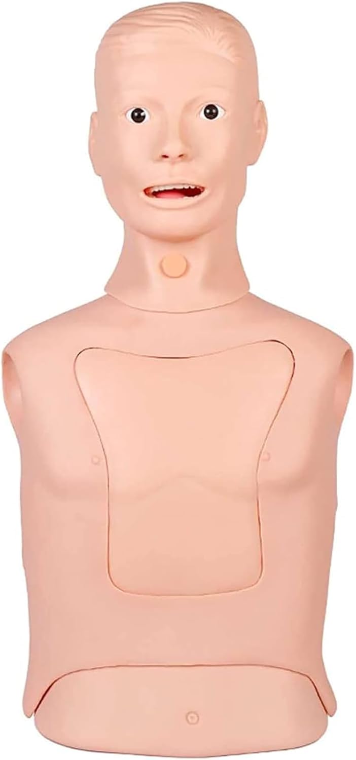 Manikin Practice Model, Advanced Nasogastric Tube and Trachea Care Model Gastric Lavage Tracheostomy Model for Nurse and Medical Students