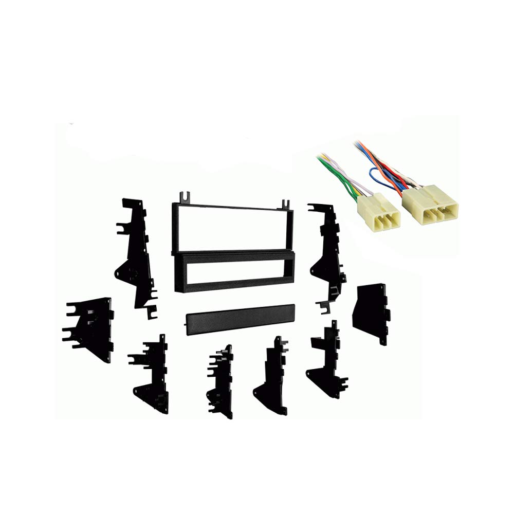 Harmony Audio Compatible with Toyota T100 1993 1994 1995 1996 1997 1998 Single DIN Stereo Harness Radio Install Dash Kit Package