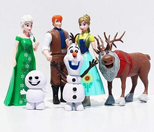 Baby N Toyys Frozen Characters Action Figures - Set Of 6 Pcs Multi Color
