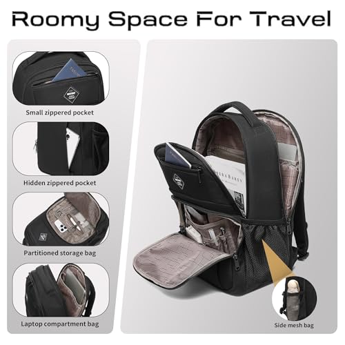 Wotony Laptop Backpack 17Inch Women Men Business Travel Backpack,Work College,Casual Daypack Travel Essentials (RED, 17Inch)4