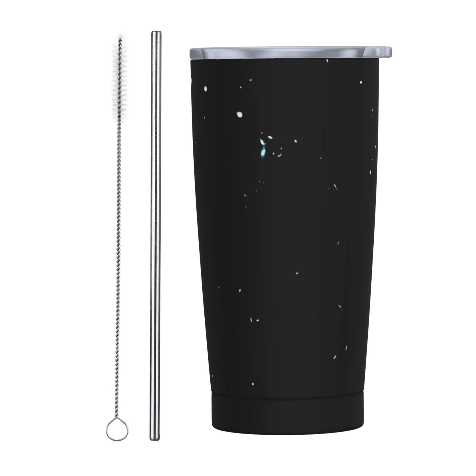 Tasses à café de 591 ml robustes en acier inoxydable anti-condensation au fini pailleté