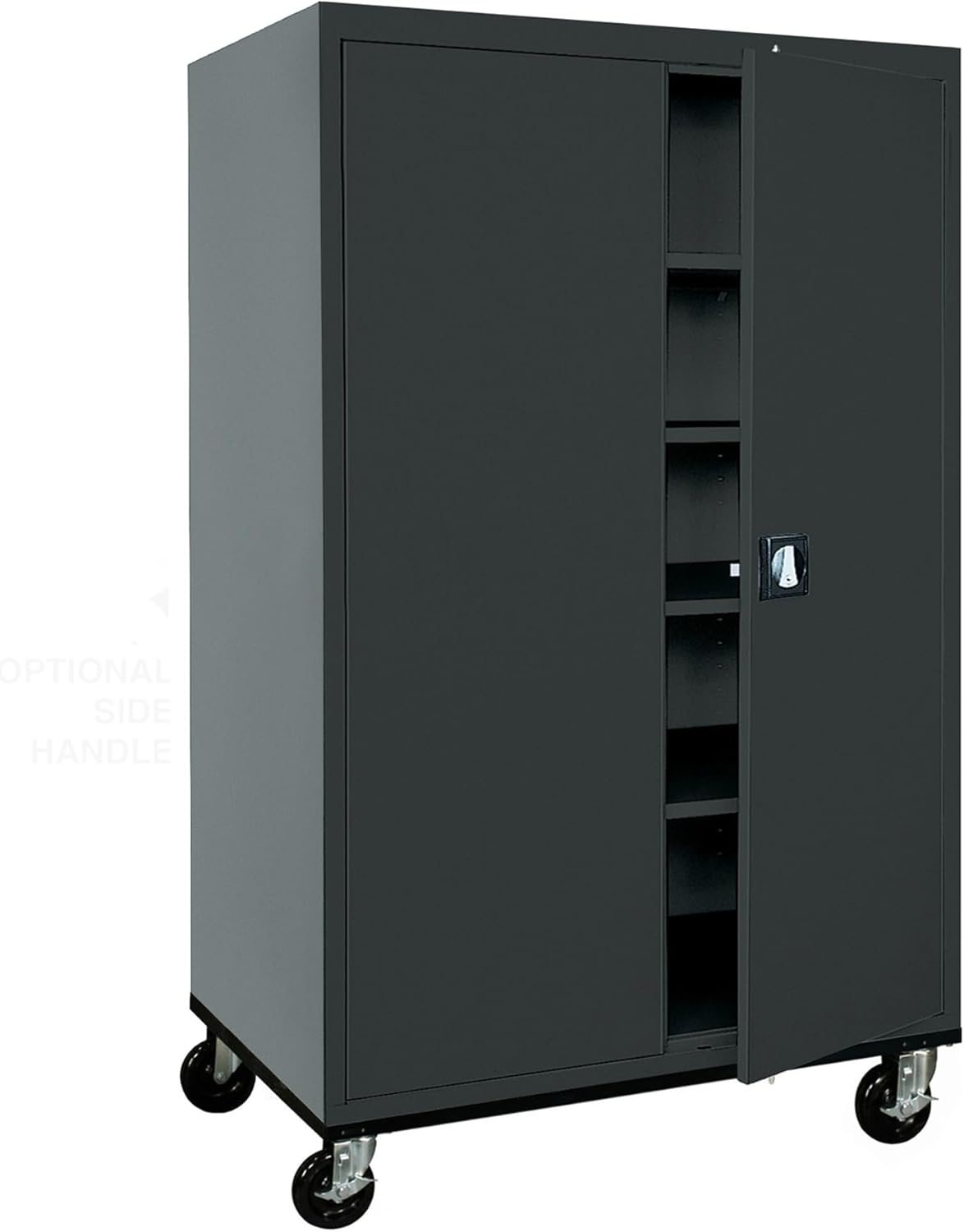 Sandusky Lee TA4R462472-09 Transport Series Mobile Storage Cabinet with Wheels, Adjustable Shelves, 230lb Capacity, 24
