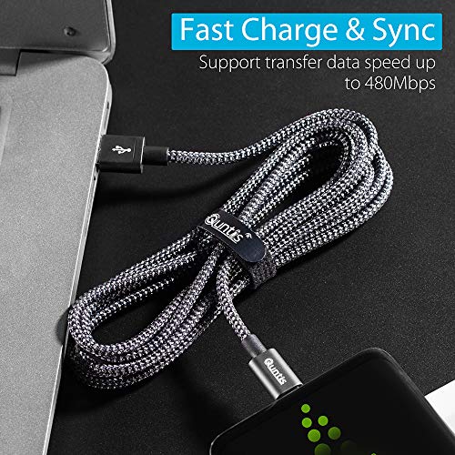Quntis Usb Certified Type C Cable Usb C Cable Fast Charging - 3Pack 3Ft 6Ft 10Ft Nylon Braided Usb C To Usb A Cable Compatible With Samsung Galaxy S9 S8 Plus Moto Z2 Pixel Xl Lg V30 G6, Black #TOP2