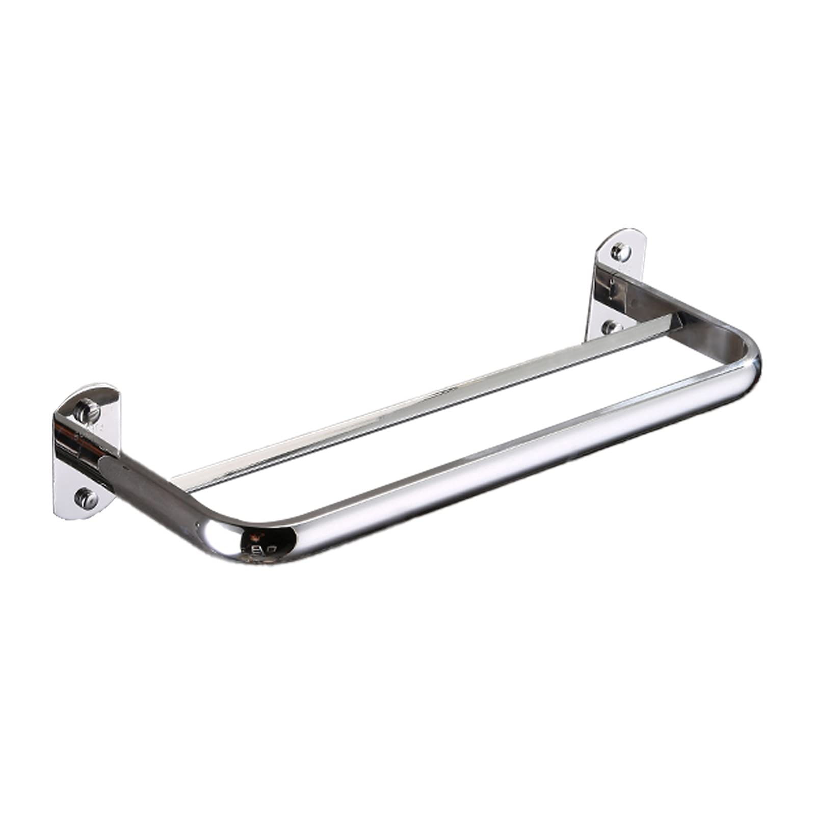 LMYSXAOZ Nordic Double Towel Bar Rail, Wall-Mounted Bath Rod, Kitchen Dish Cloths Hanger, SUS 304 Stainless Steel Lengthen Holder, 40cm, 50cm, 60cm, 70cm, 80cm, 90cm, 100cm, 120cm, Silver (Size :