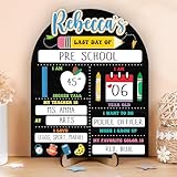First and Last Day of School Board Signs Cute Back to School Stuff for Kids Students Kindergarten Preschool Elementary Custom Chalkboard Decorative Back to School Photo Prop for Kids