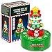 MIJOMA Weihnachtsspieldose mit Musik & LED Farbwechsel – Tanzender Schneemann & Weihnachtsbaum – Spieluhr mit Licht Ton Bewegung – Weihnachtsdeko 17×12 cm – Batteriebetrieben