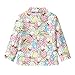 Ocxbuir Rabbit Egg Girl's Print Button Down Suit Blazer Fashion Open Front Long Sleeve Blazers Coat with Pockets Gifts for Daughter Niece 10 Years