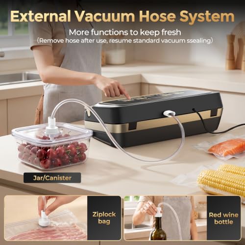 Vacuum Sealer Machine 95kpa Precision Food Sealer Double Heat Seal - image 5