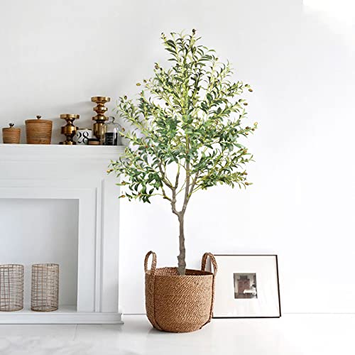 Gtidea 7Ft Artificial Olive Tree (83") Tall Fake Potted Olive Tree Faux Plants Indoor, Large Faux Olive Branches And Fruits Artificial Plants Silk Trees For Modern Home Office Living Room Floor Decor #TOP7