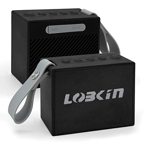 LOBKIN Portable Waterproof Bluetooth Speaker, Outdoor Speaker with 5W Driver, 10 Hours Playtime for iPhone, Gift, Pool, Beach, Golf, Outdoor