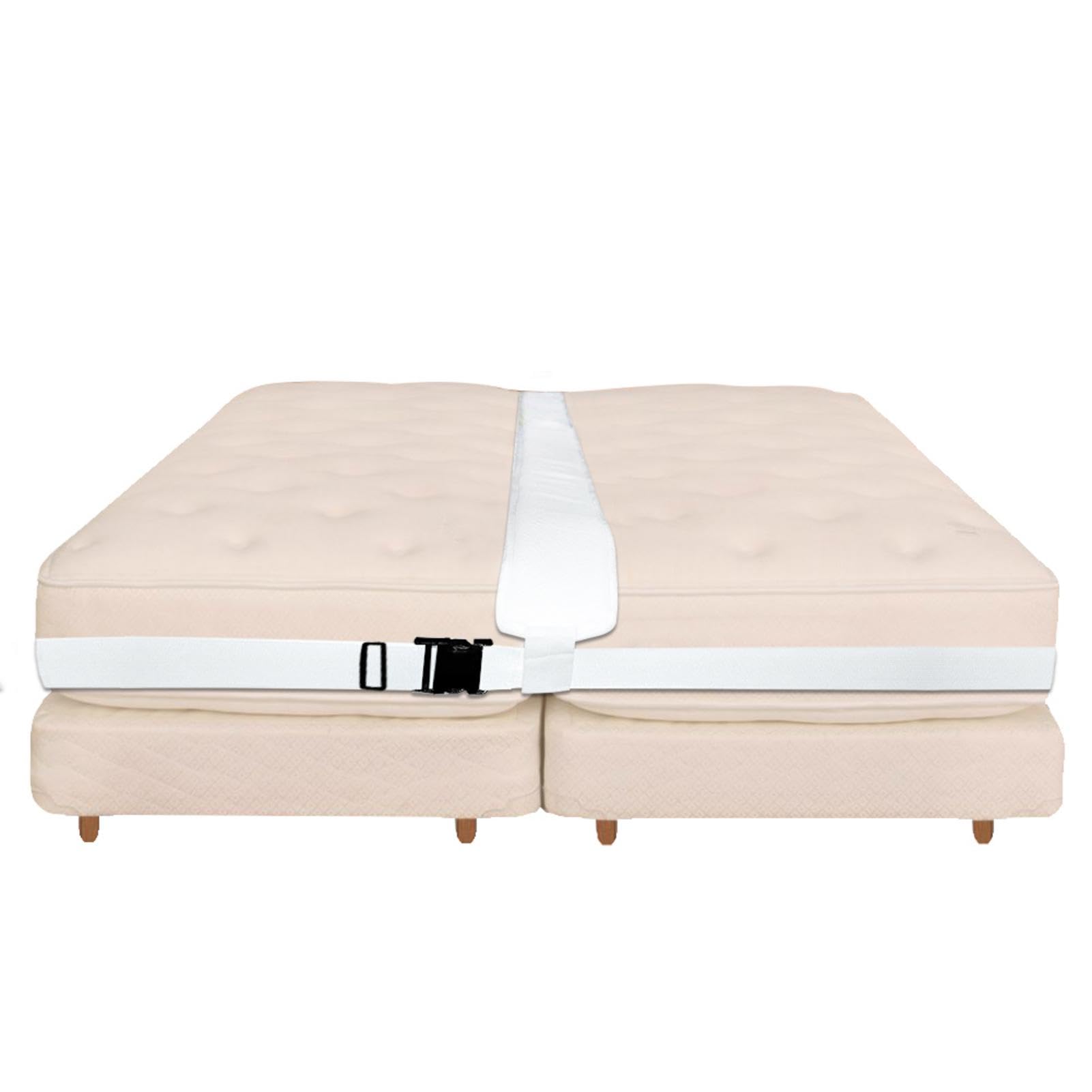 Puente de cama individual a King con extensor de colchón ajustable y correa de unión