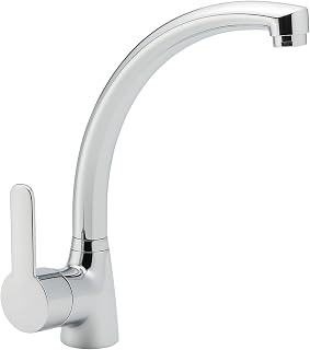 Clever Araya Mercia Urban - Grifo mezclador para cocina, acabado cromado, sin colas, mango monomando con diseño de caño giratorio
